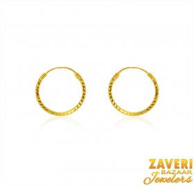 22K Gold Hoop Earrings  ( 22K Gold Hoops )