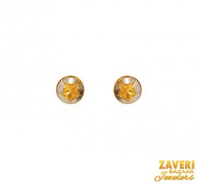 22Kt Gold Two Tone Earrings