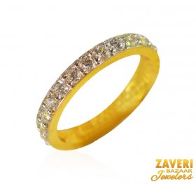 22Kt Gold CZ Band ( Stone Rings )