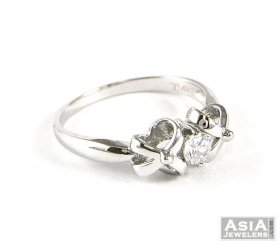 18K Gold Designer Ring ( White Gold Rings )