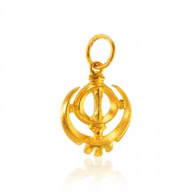 22K Gold Khanda Pendant