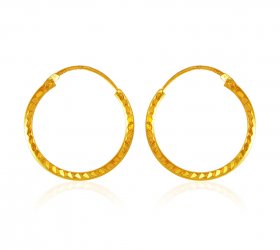 22K Gold Hoop Earrings 