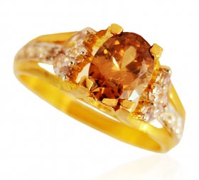 22kt Gold Colored Stone Ring ( Gemstone Rings )