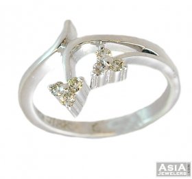 18K Simple Diamond Ring ( Diamond Rings (Ladies) )