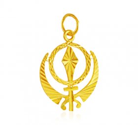 22K Khanda Pendant ( Ganesh, Laxmi, Krishna and more )