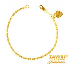 22K Fancy Gold Balls Bracelet  ( 22K Ladies Bracelets )