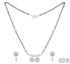 White Gold Mangalsutra Set(18k)