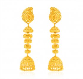 22Karat Gold Long Earrings ( 22K Gold Earrings )