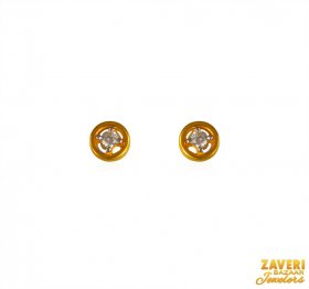 Beautiful 22K Gold CZ Earrings ( 22K Gold Earrings )