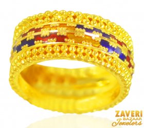 22K Gold Fancy Meenakari band