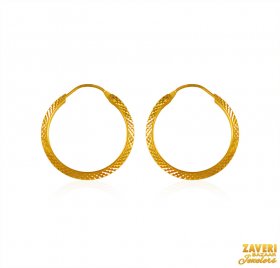 22 kt  Gold Hoop Earrings 