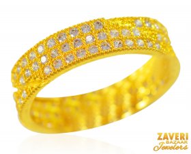 22k Gold Cubic Zircon Band