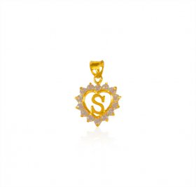 22 kt Gold Signity (S) Pendant