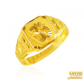 22K Gold OM Mens Ring  ( Men`s Rings )