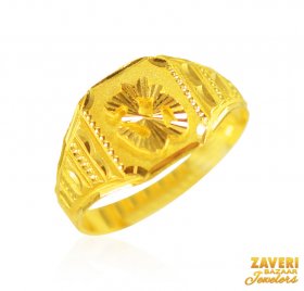 22K Gold OM Mens Ring 