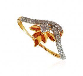 18kt Gold Diamond Ring For Ladies ( Diamond Rings (Ladies) )