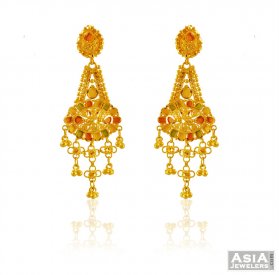 Filigree 22k Gold Earrings ( 22K Gold Earrings )