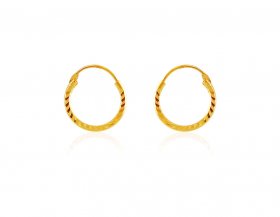 Plain Small Gold Hoops 22k ( 22K Gold Hoops )