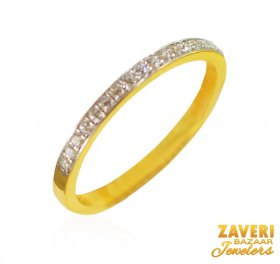 22kt Gold CZ Band ( Stone Rings )