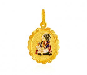 Gold Swami Narayan Pendant