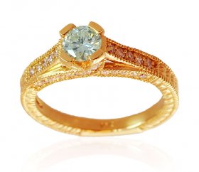 Certified Diamond 18K Gold Ring ( Diamond Rings (Ladies) )