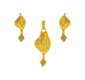 22karat Gold Two Tone  Pendant  Set