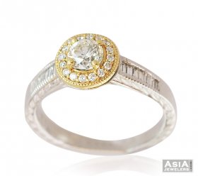 Center Solitaire Diamond Ring 18k ( Diamond Rings (Ladies) )