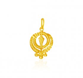 22K Gold Khanda Pendant