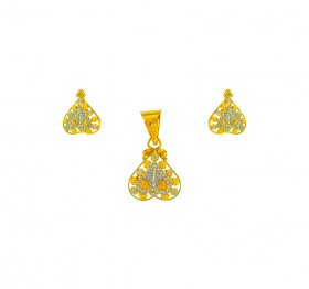 22kt Gold Pendant Earring Set ( Gold Pendant Sets )