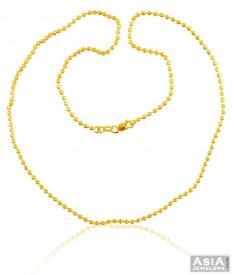 22K Decent Gold Ball Chain  