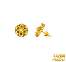 22Kt Gold Sapphire Earrings ( Gemstone Earrings )