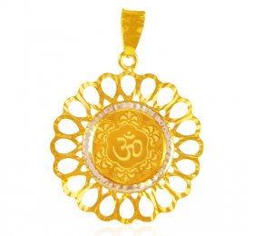 22k Gold OM Pendant