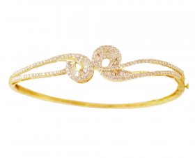 18 Karat Gold Diamond Bracelet ( Diamond Bangles )