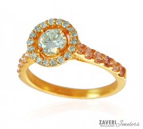Diamond 18K Gold Ring ( Diamond Rings (Ladies) )