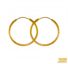22k Gold Hoop Earrings  ( 22K Gold Hoops )