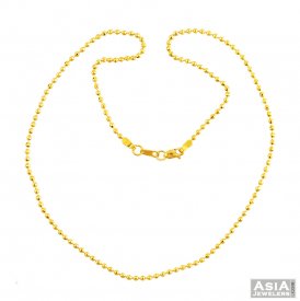 Fancy Yellow Gold 22k Balls Chain 