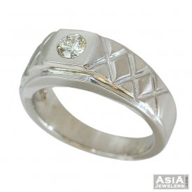 WG Mens Diamond Ring 18K  ( Diamond Rings (Mens) )
