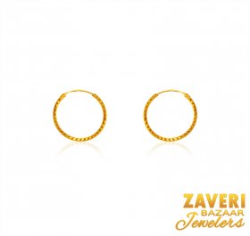 22K Gold Hoop Earrings 