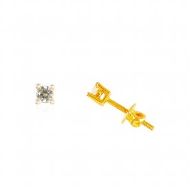22kt Gold Stud With CZ ( 22K Gold Tops )