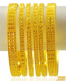 22K Gold Bangles Set (6 PC) ( Gold Bangle Sets )