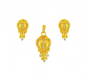 22kGold Fancy Pendant Set ( Gold Pendant Sets )