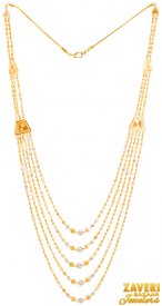 22Kt Gold Two Tone Layered Chain