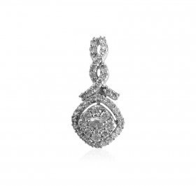 18k White Gold Diamond Pendant