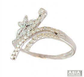 White Gold Diamond Ladies Ring 18K ( Diamond Rings (Ladies) )