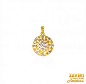 22K Gold Two Tone Pendant