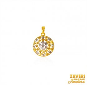 22K Gold Two Tone Pendant ( Gold Fancy Pendants )