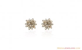 Floral White Gold 18K Earring