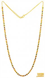 22K Gold Meenakari Long Chain  ( Gold Fancy Chains )